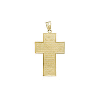 Diamond-cut "Our Father" Cross Pendant (14K)
