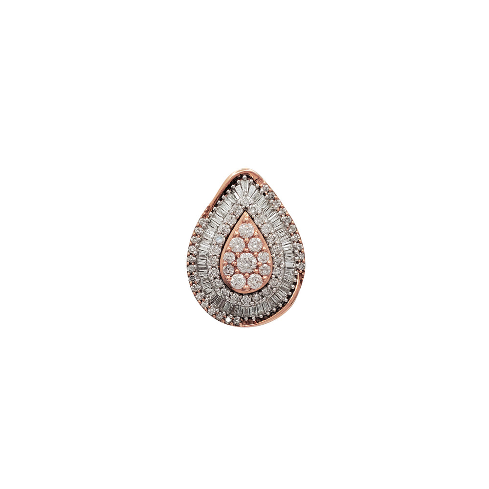 Diamond Cocktail Teardrop-Shape Slide Pendant (10K)