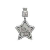 Stone-set Money Bag & Star Pendant (Silver)