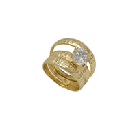 Stone-Set Three-Piece-Set Wedding Ring (14K)