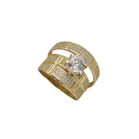 Stone-Set Three-Piece-Set Wedding Ring (14K)