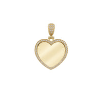 Zirconia Heart Memorial Picture Pendant (14K)