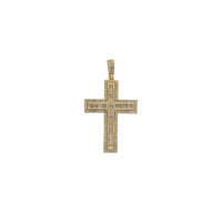 Diamond Iced-Out Channel-Set Cross Pendant (10K）