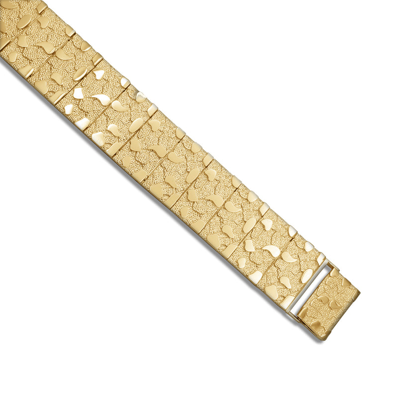 Textured Nugget Bracelet (14K)