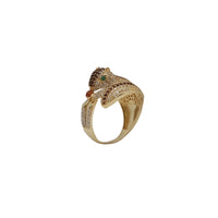 Zirconia Green-Eyes Squirrel Ring (14K)
