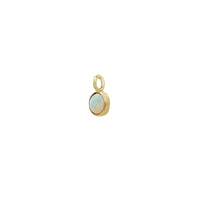 Opal Round Bezel Solitaire Pendant (14K）