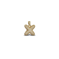 Icy Puffy Initial Letter Pendant (14K)