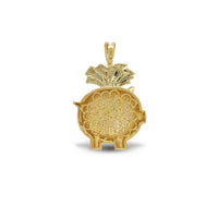 Iced-Out Piggy Bank Pendant (Silver)