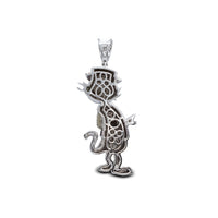 Iced-Out Top Cat Pendant (Silver)