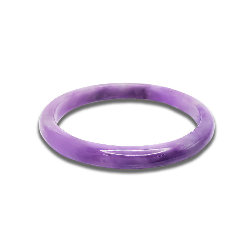 [9.3 mm] Purple Jade Bangle Bracelet