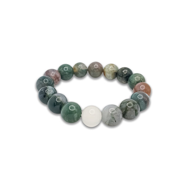 [12.0 mm] Multicolor Agate Beads Bracelet