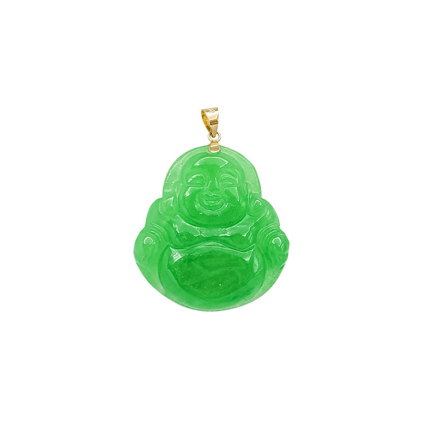 Jade Buddha Pendant (14K)