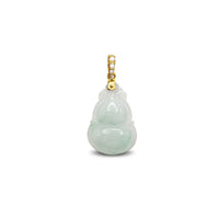 Diamond Bail Jade Gourd Pendant (14K)