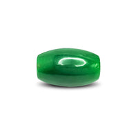 Dark Green Jade Cylinder Barrel Slider Charm