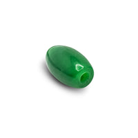 Dark Green Jade Cylinder Barrel Slider Charm