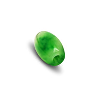 Green Jade Cylinder Barrel Slider Charm