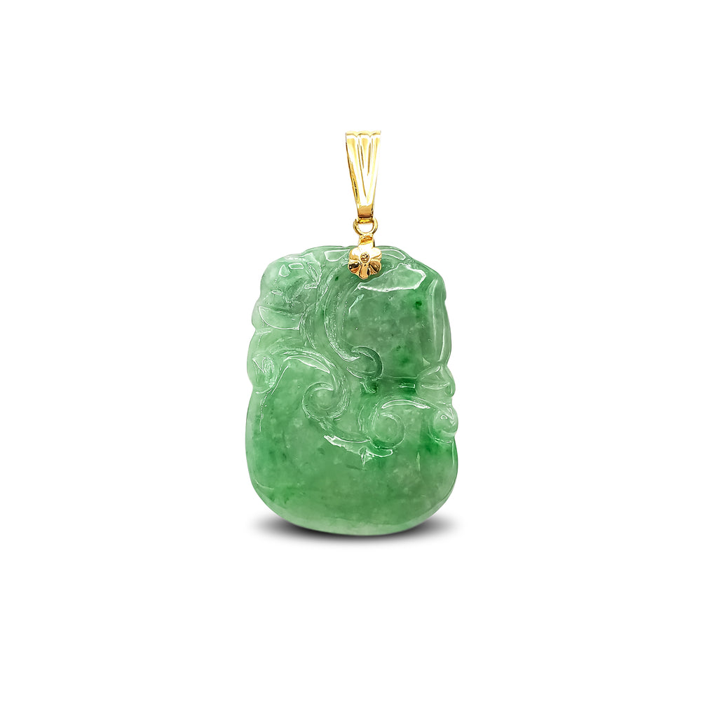 Jade Ruyi Scepter Pendant (14K)