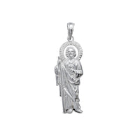 Textured Saint Jude Pendant (Silver)