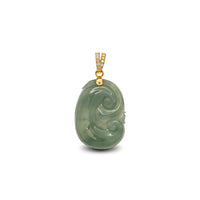 VS Diamond Jade Ruyi Scepter Pendant (14K)