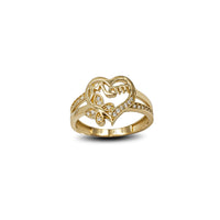 Zirconia Halo Heart Butterfly Mamin prsten (14K)