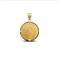 Colgante Liberty con moneda de oro de cinco dólares (24K/14K)