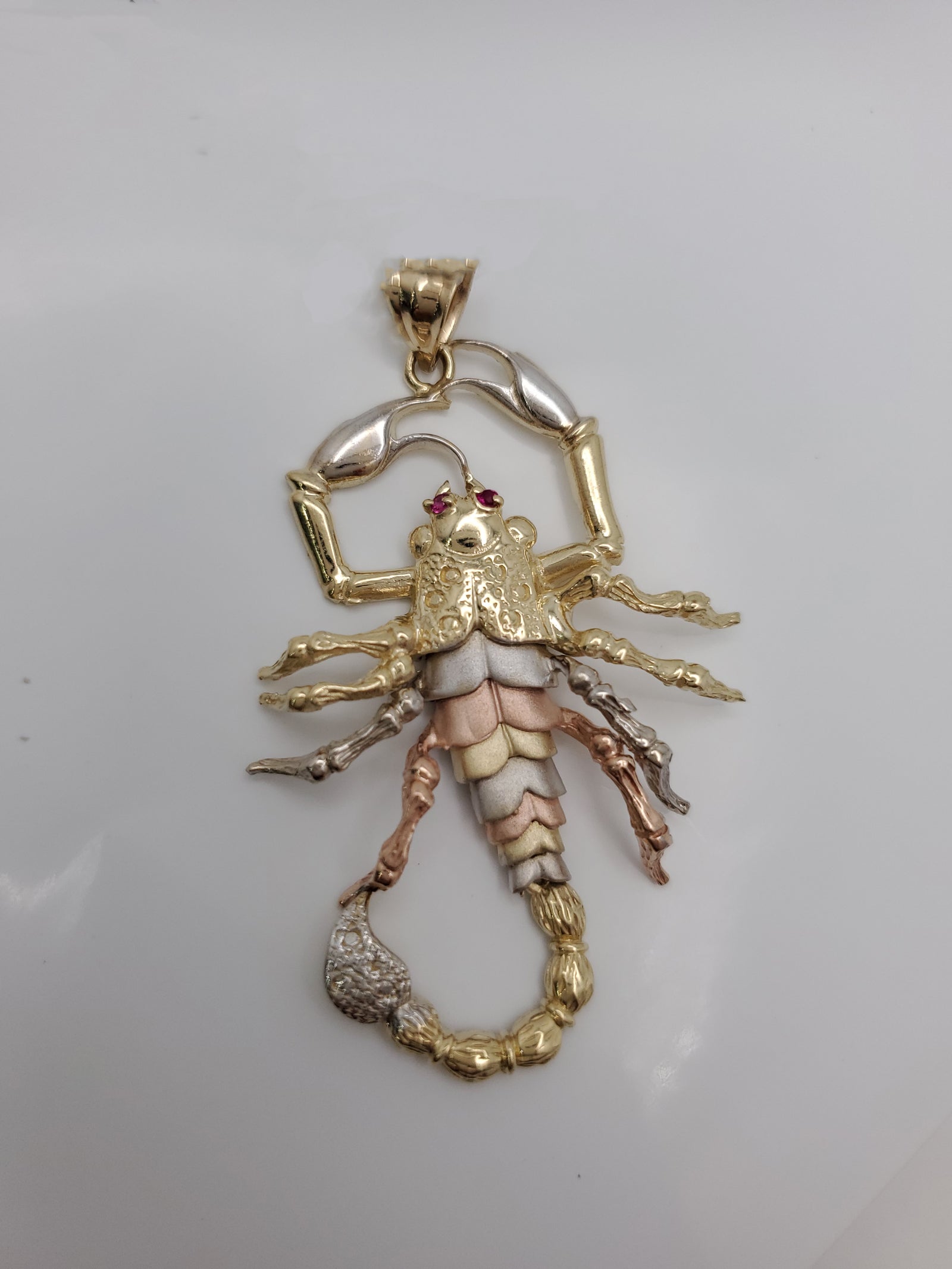 Scorpion Necklace For Men 14K Yellow Gold Scorpion Pendant
