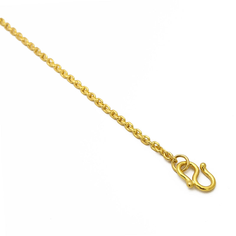 Cable Link Bracelet (22K) lock - Popular Jewelry - New York