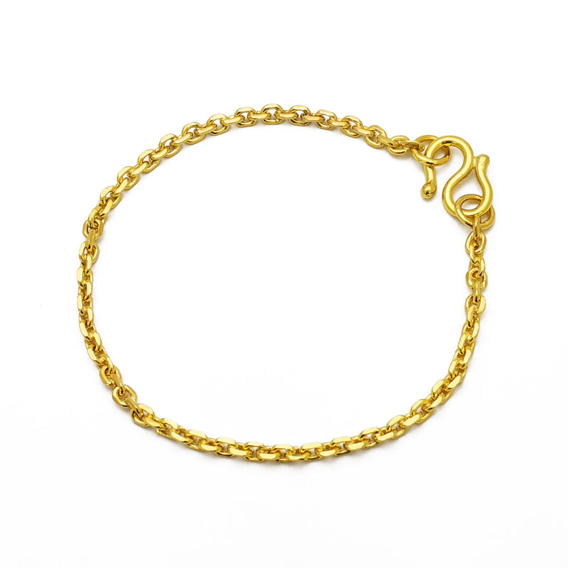 Cable Link Bracelet (22K) main - Popular Jewelry - New York