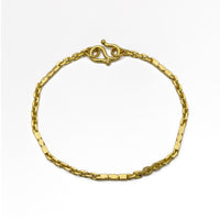 Tri-Shape Bar Scattered Cable Link Armband (22K) aðal - Popular Jewelry - Nýja Jórvík