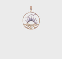 Summer Sunset Round Pendant (14K) 360 - Popular Jewelry - New York