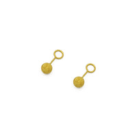 Laser-Cut Ball Twistable Earring large (24K) diagonal - Popular Jewelry - New York