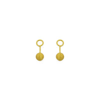 Laser-Cut Ball Twistable Earring large (24K) front - Popular Jewelry - New York
