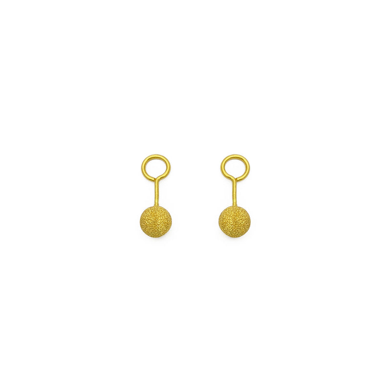 Laser-Cut Ball Twistable Earring large (24K) front - Popular Jewelry - New York