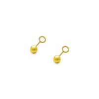 Ball Twistable Earring large (24K) diagonal - Popular Jewelry - New York
