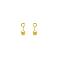 Ball Twistable Earring large (24K) front - Popular Jewelry - New York