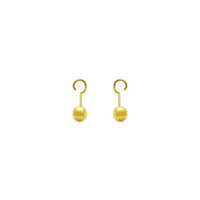 Ball Twistable Earring large  (24K) open - Popular Jewelry - New York