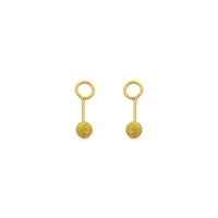 Laser-Cut Ball Twistable Earring small (24K) front - Popular Jewelry - New York