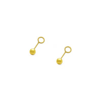 Przekręcany kolczyk w kształcie kuli mały (24K) ukośny - Popular Jewelry - Nowy Jork
