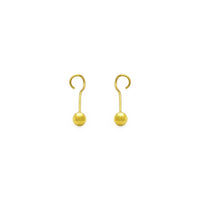 Ball Twistable Earring small (24K) open - Popular Jewelry - New York