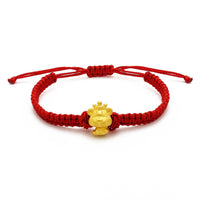 Braccialetto di corda rossa dello zodiaco cinese del re tigre (24K) principale - Popular Jewelry - New York