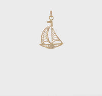Sailboat Mesh Pendant (14K) 360 - Popular Jewelry - New York