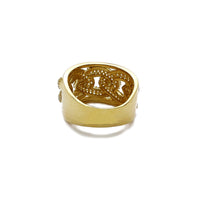 Iced Out Cuban Bridged Ring (14K) Popular Jewelry New York