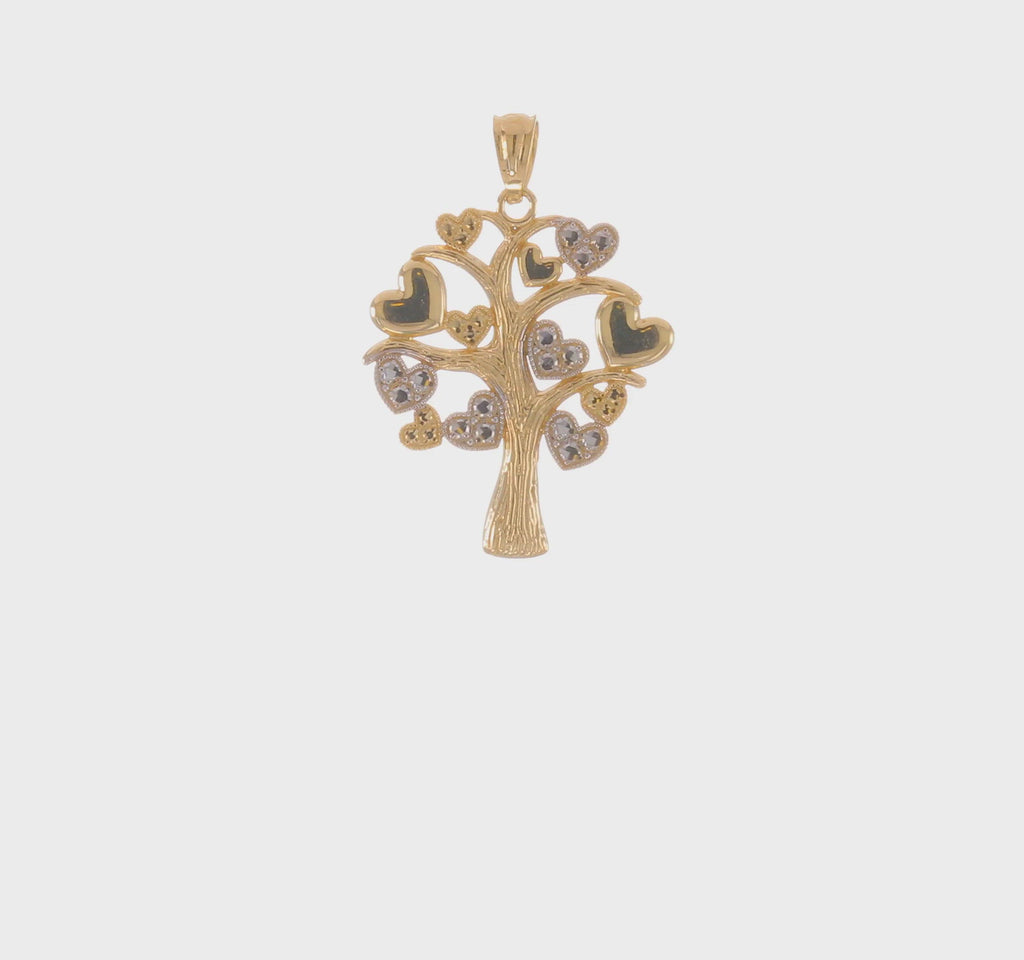Hearts Tree Pendant (14K) 360 - Popular Jewelry - New York