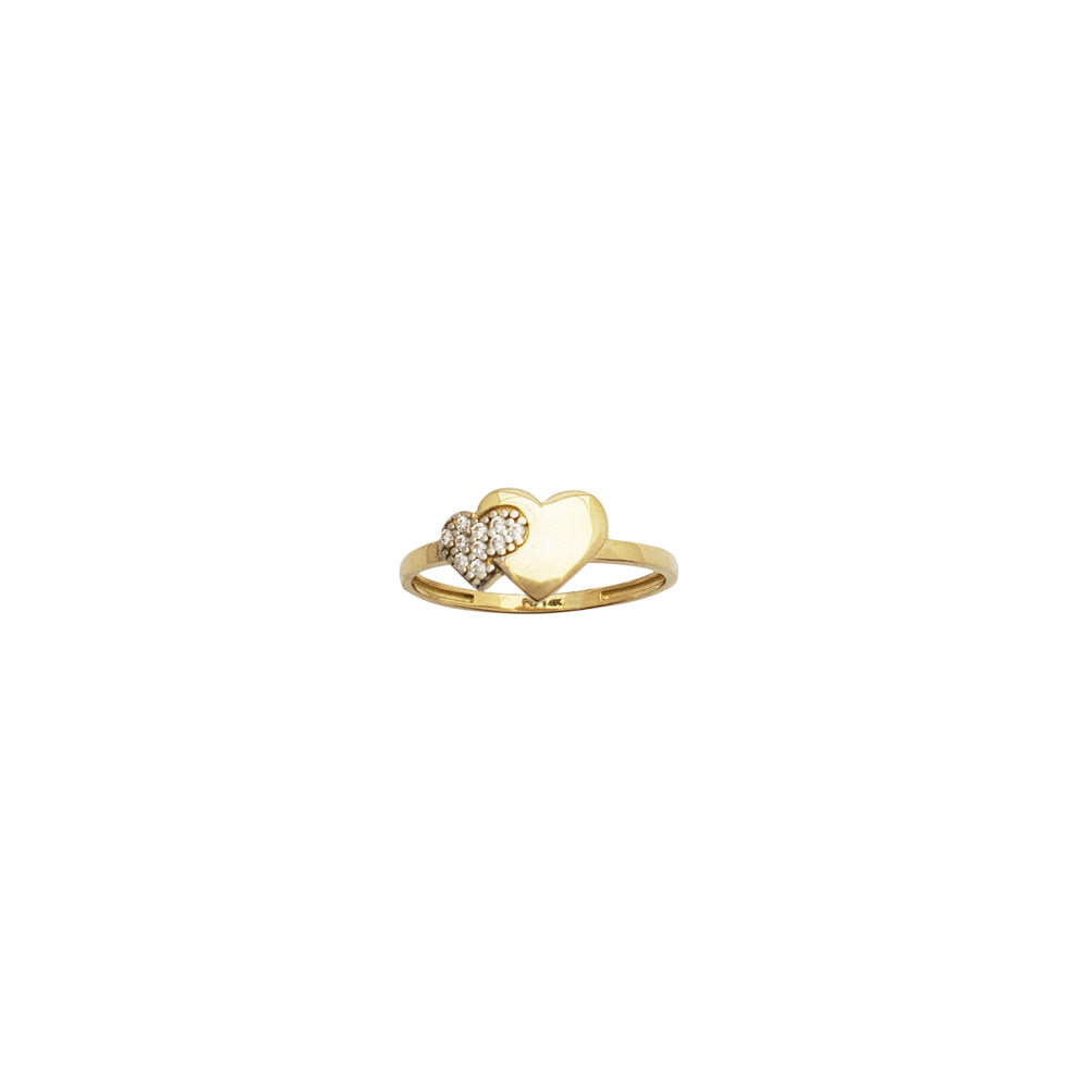 Double Heart Ring (14K)