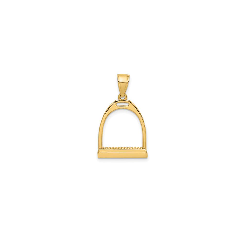 3-D and Polished Large Horse Stirrup Charm