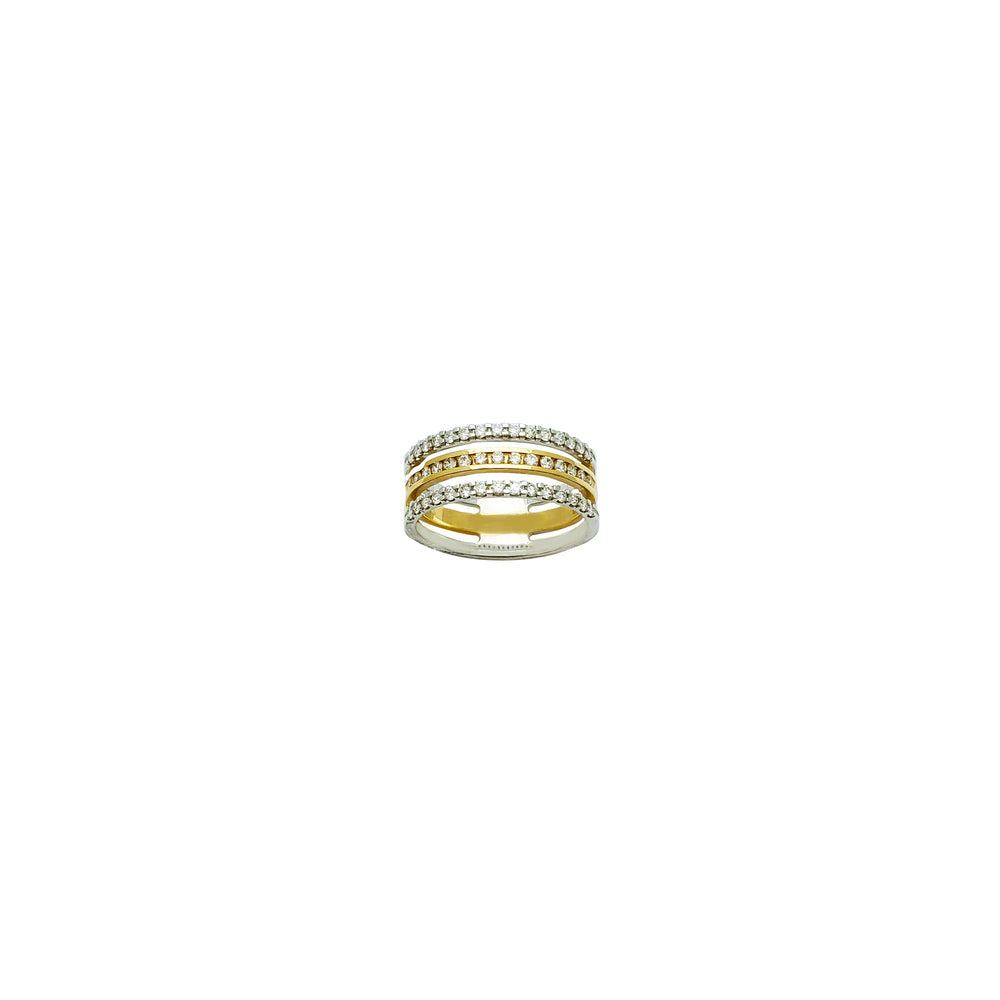 Triple Row Diamond Ring (14K)