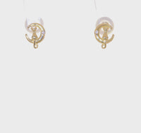 Cat over the Moon Friction Stud Earrings (14K) 360 - Popular Jewelry - New York