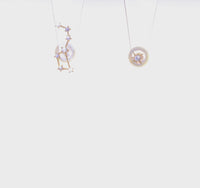 Little Dipper Constellation CZ Stud Earrings (14K) 360 - Popular Jewelry - New York