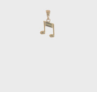 Double Music Notes Pendant (14K) 360 - Popular Jewelry - New York