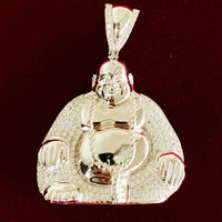 Buddha-CZ-Anhänger (Silber)